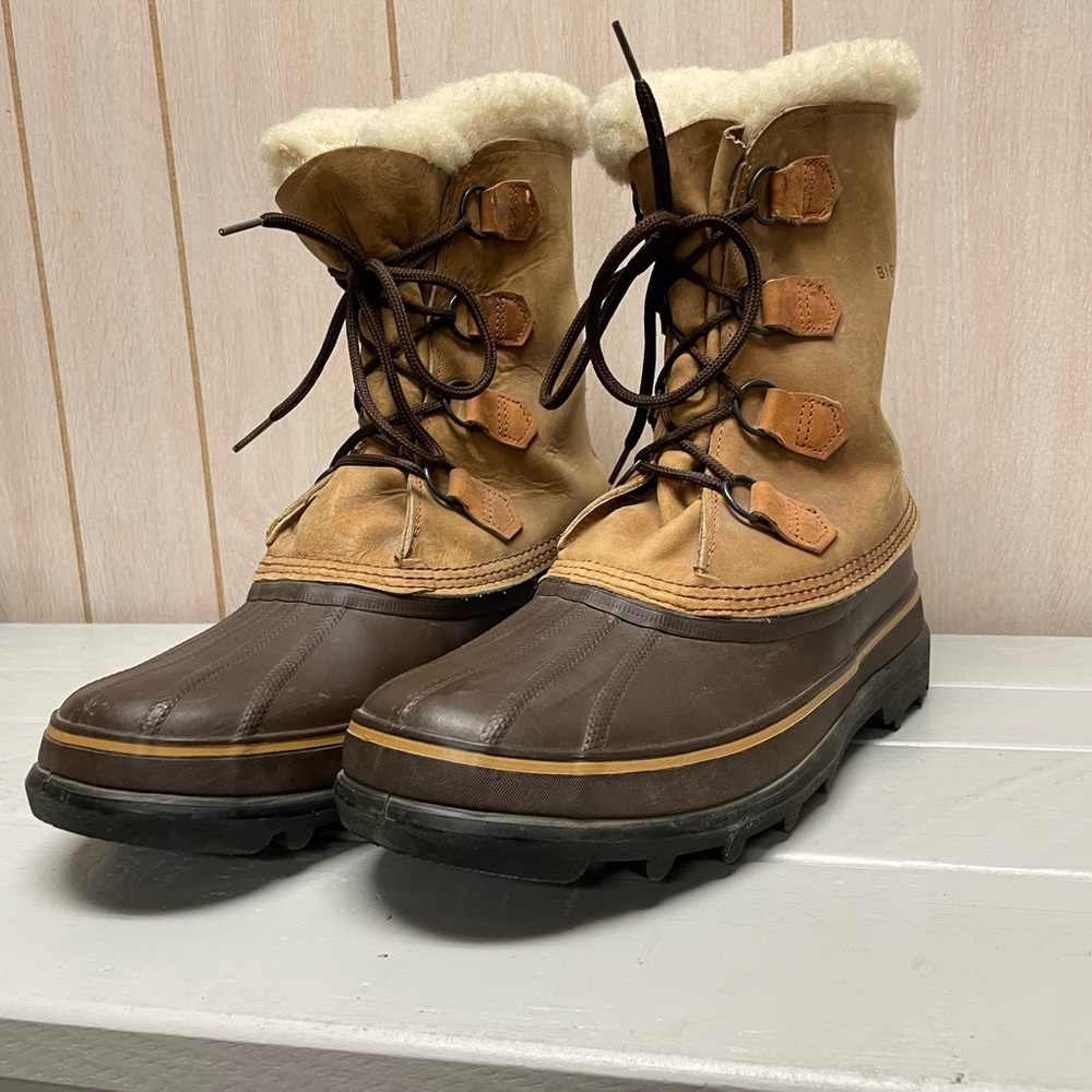 Sorel Kaufman Big Horn Chocolate Brown Insulated Winter Boots Men Sz 11